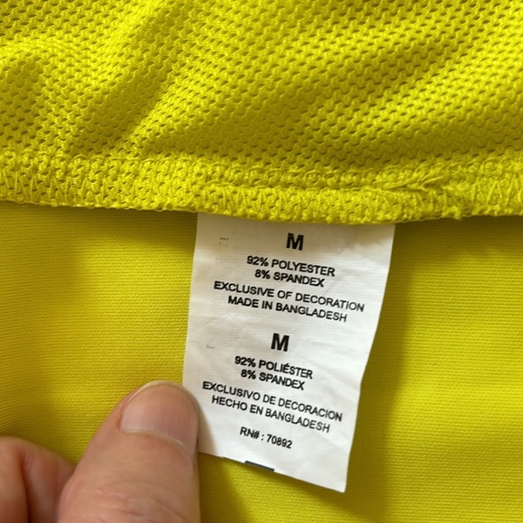 Yellow poly spandex jacket, size M. - Picture 6 of 7